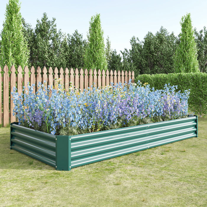 Raised Garden Bed Kit - Metal Raised Bed Garden For Flower Planters, Vegetables Herb Green
