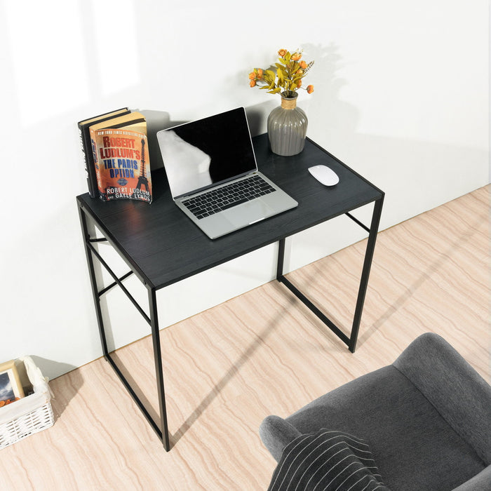 39.4" Computer Desk Modern Writing Desk, Simple Study Table, Industrial Office Desk, Sturdy Laptop Table For Home Office, Black