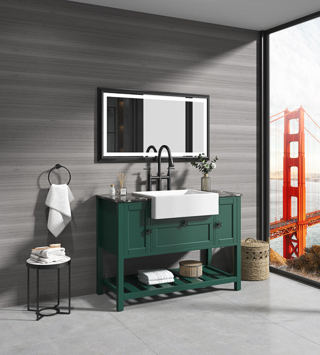 48" Farmhouse Single Bathroom Vanity Set - Green