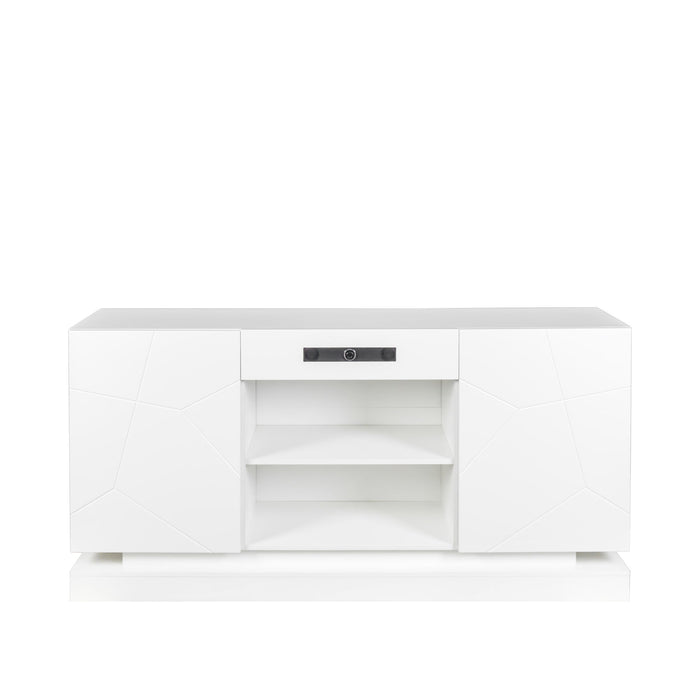 TV Stand With Bluetooth Speaker - White