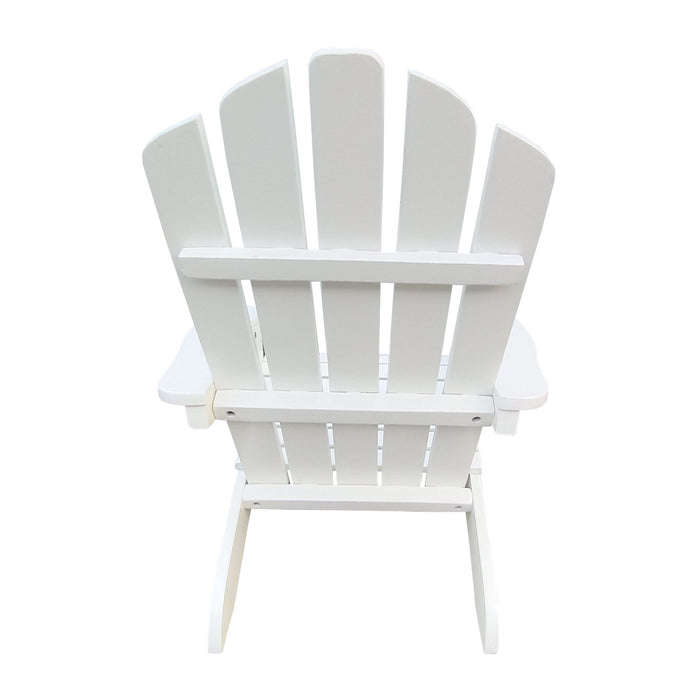 Outdoor Or Indoor Wood Children Adirondack Chair, White