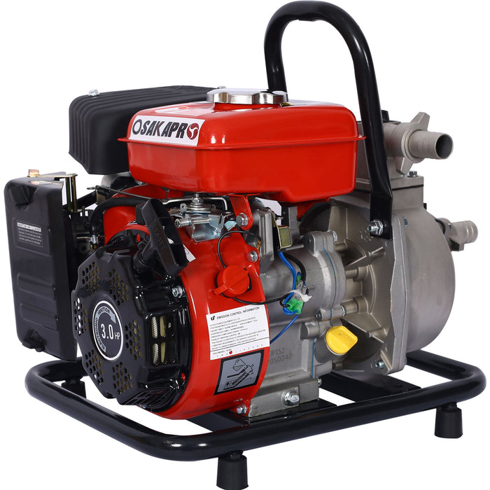 Gas Powered Water Transfer Pump 3Hp 79.8Cc 4-Stroke Engine Epa Compliant - Red