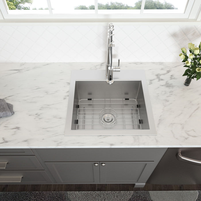 Laundry Sink - Drop-In Laundry Sink - Brushed Nickel
