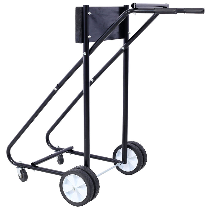 Outboard Boat Motor Stand, Engine Carrier Cart Dolly For Storage, 315Lbs Weight Capacity, With Wheels (Black)