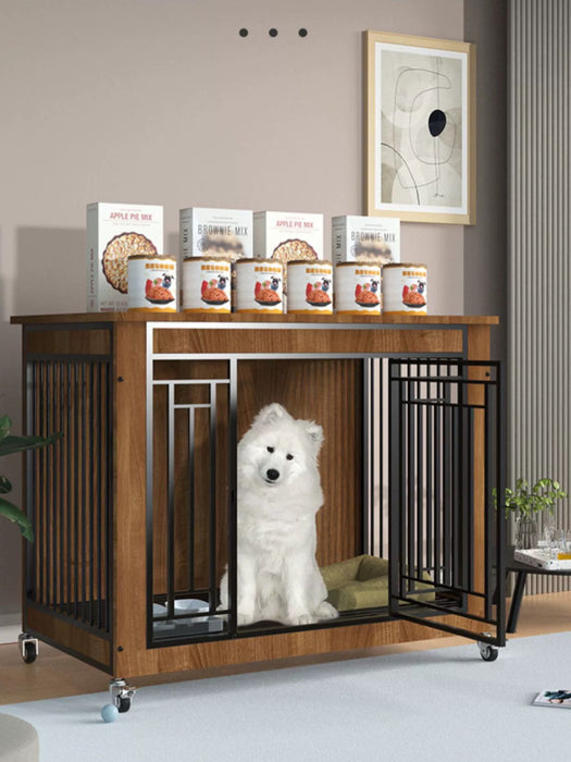Wooden Pet Cage Household Kennel Dog Cage Small Dog Medium - Sized Dog Indoor With Toilet - Tiger