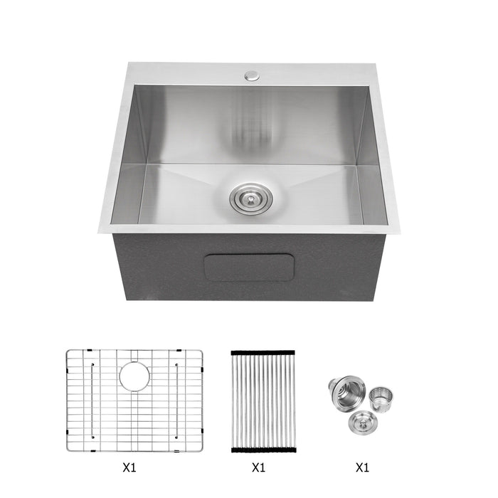 Laundry Sink - Drop-In Laundry Sink - Brushed Nickel