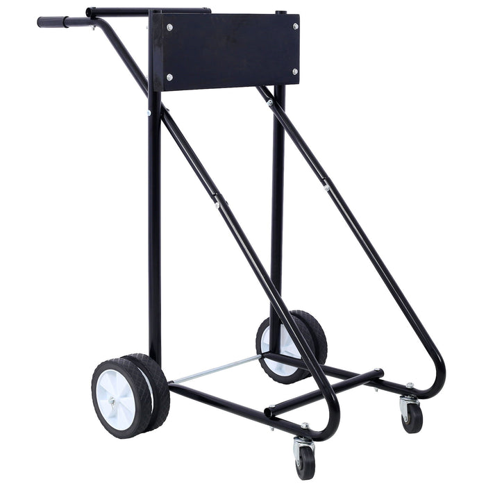 Outboard Boat Motor Stand, Engine Carrier Cart Dolly For Storage, 315Lbs Weight Capacity, With Wheels (Black)