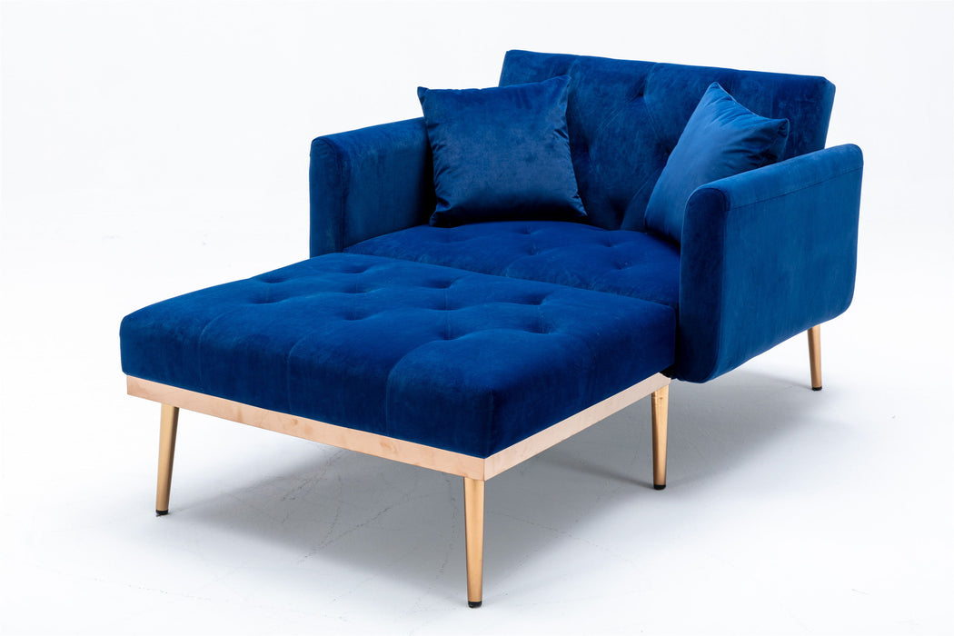 Coolmore Chaise / Lounge / Chair / Accent Chair - Navy
