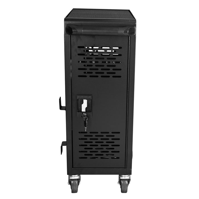 Compartment Removable Locking Charging Cabinet For Laptop, Chromebook - Black