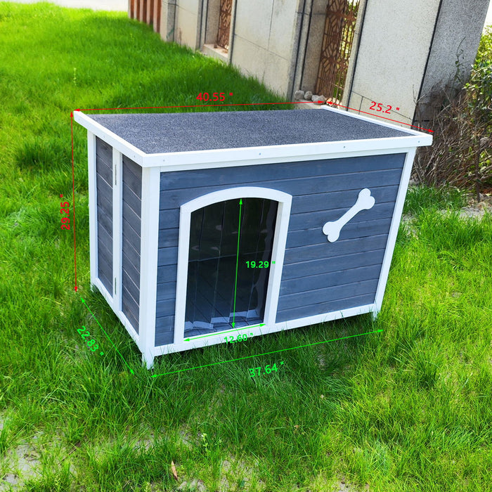 Wooden Folding Dog House, Outdoor Waterproof Dog Cage, Indoor Solid Wood Outside Dog Shelter Kennel Easy To Assemble