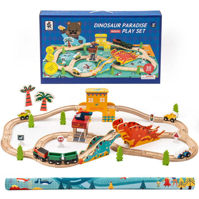 Wooden Train Set Wooden Train Track Set With Bridge Ramp Magnetic 4 Pieces An Order