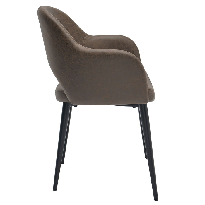(Set of 2) Accent Chair - Dark Brown