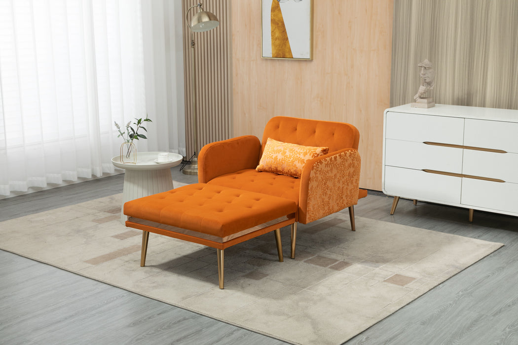 Coolmore Chaise / Lounge / Chair / Accent Chair - Orange