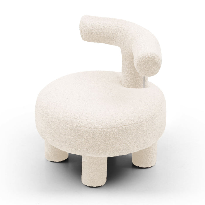 Modern Sherpa Fabric Chair Pouf Fuzzy Sofa Footrest Stool Reading Chair Kids Furniture
