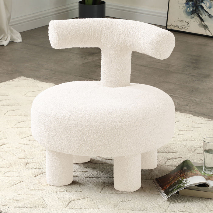 Modern Sherpa Fabric Chair Pouf Fuzzy Sofa Footrest Stool Reading Chair Kids Furniture
