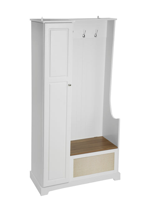 1 Door Closet, Suitable For Living Room, Entryway, Bedroom - White