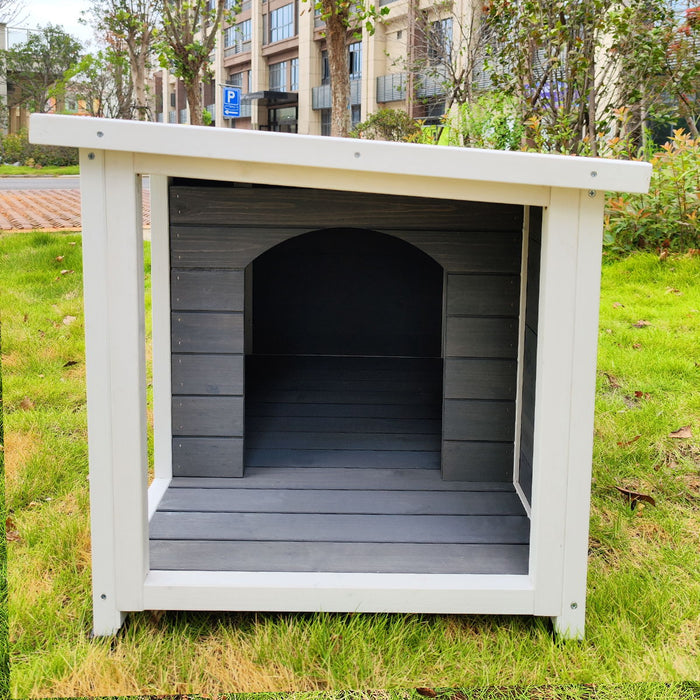 Outdoor Wooden Dog House Dog Kennel With Opening Hinged Roof For Easy Cleaning, Indoor Solid Wood Dog Cage