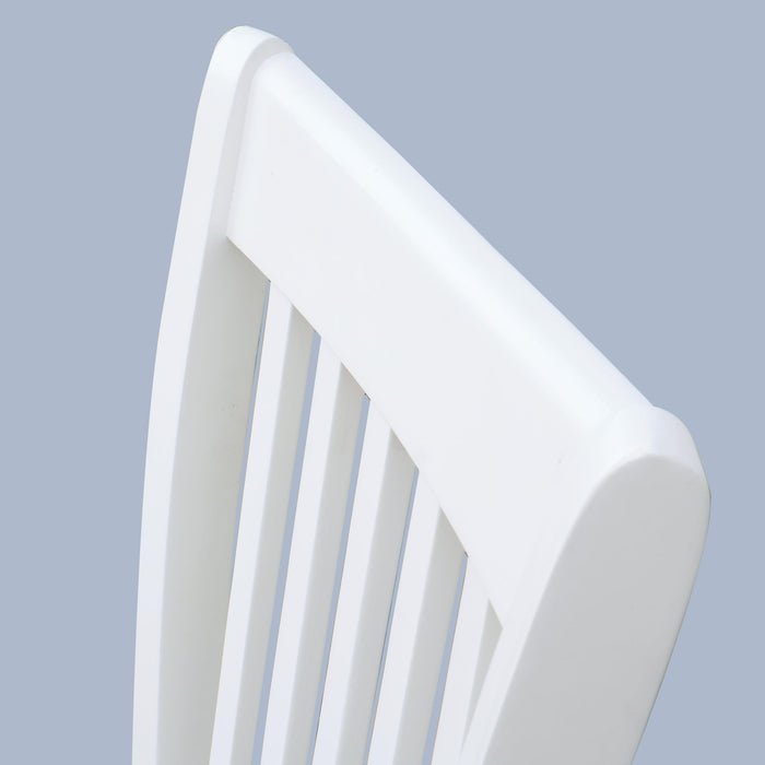 Modern Dining Chair, Wooden Back, Cushion Seats (Set of 2)