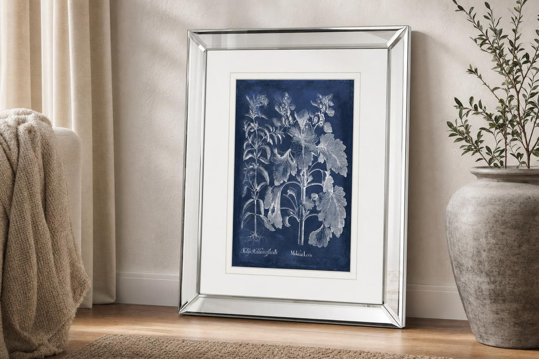 Besler Leaves in Indigo I By Vision Studio - Blue