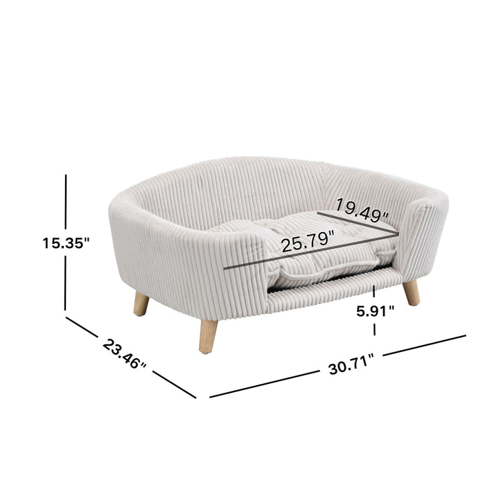 Elevated - Dog Bed Frame For Small Dog, Pet Couch Bed With Legs And Supportive Foam, Easy Assembly