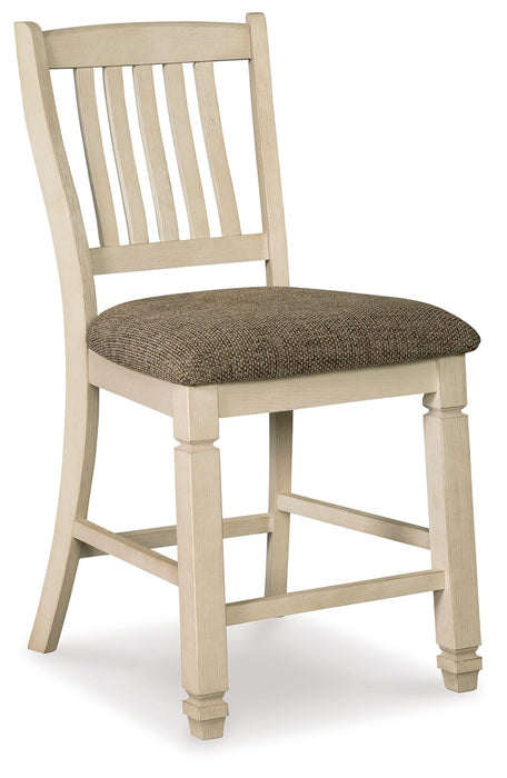 Bolanburg - Beige - Taburete de bar tapizado (juego de 2)