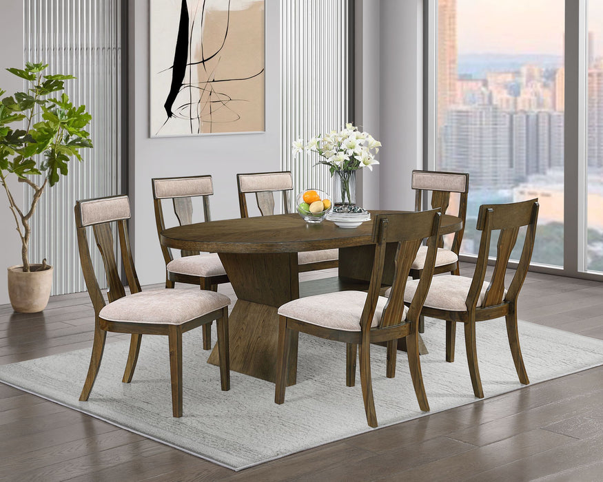 Saige - Dining 7 Piece - Dark Brown