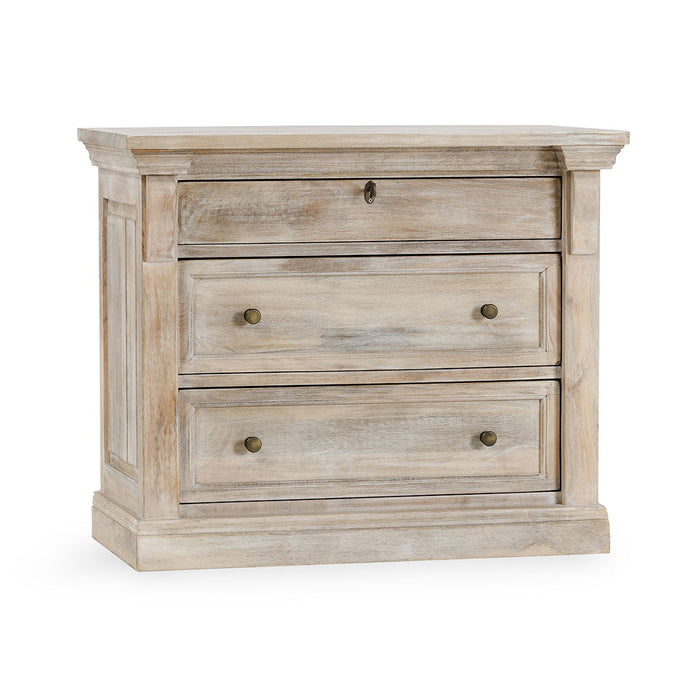 Adelaide - 3 Drawer Nightstand - Natural Cream Wash