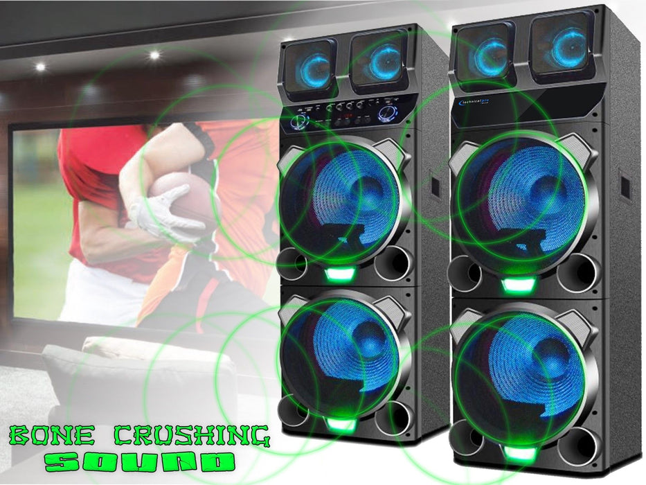 10,000 Watt Pair Of Speakers - Black