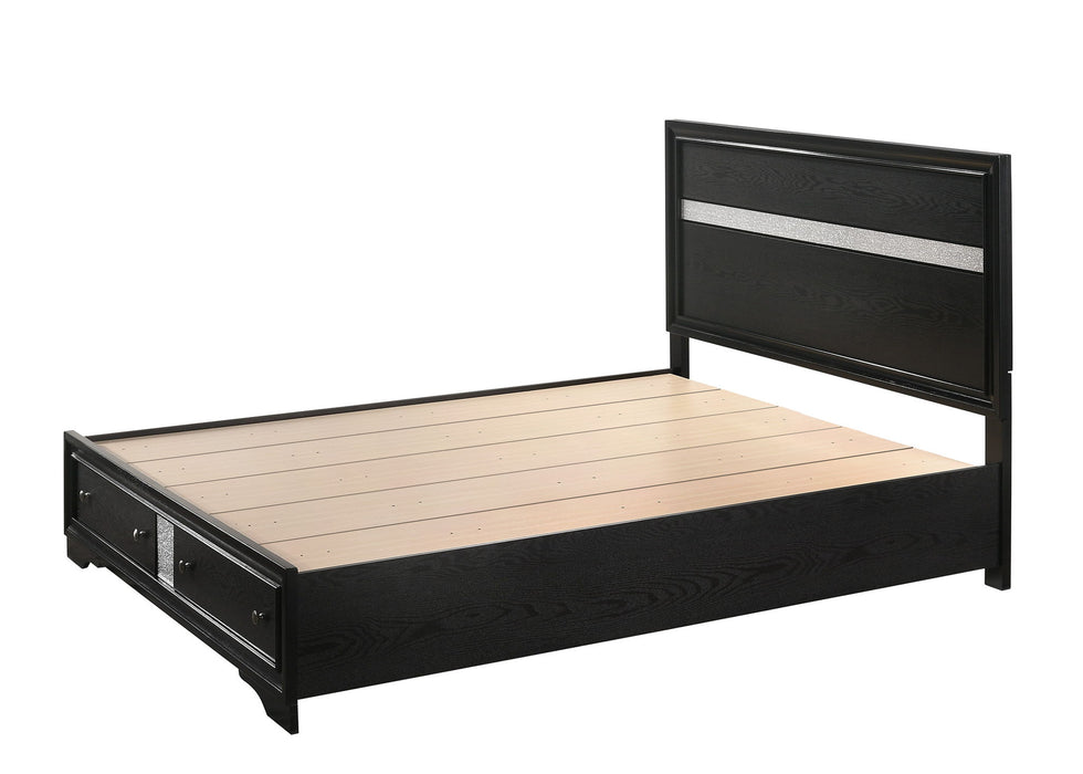 Regata - King 4 Piece Bedroom Set - Black
