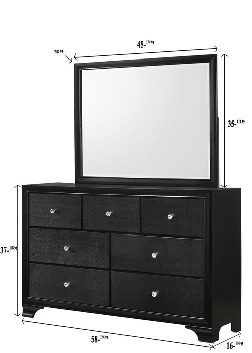 Micah - Twin 5 Piece Bedroom Set - Black