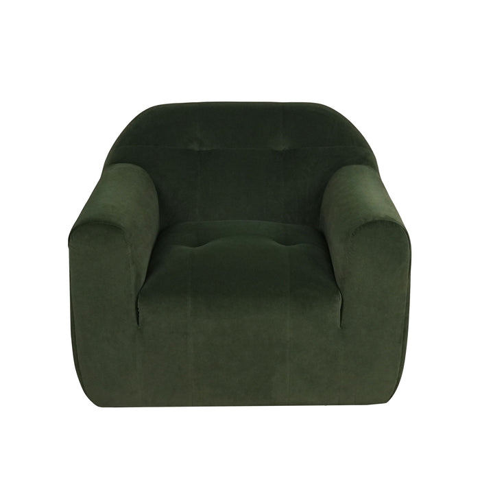 Harmonara - Boucle Upholstered Club Chair With Blind Tufting