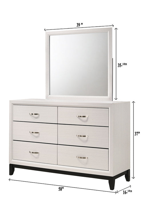 Akerson - Dresser & Mirror - White