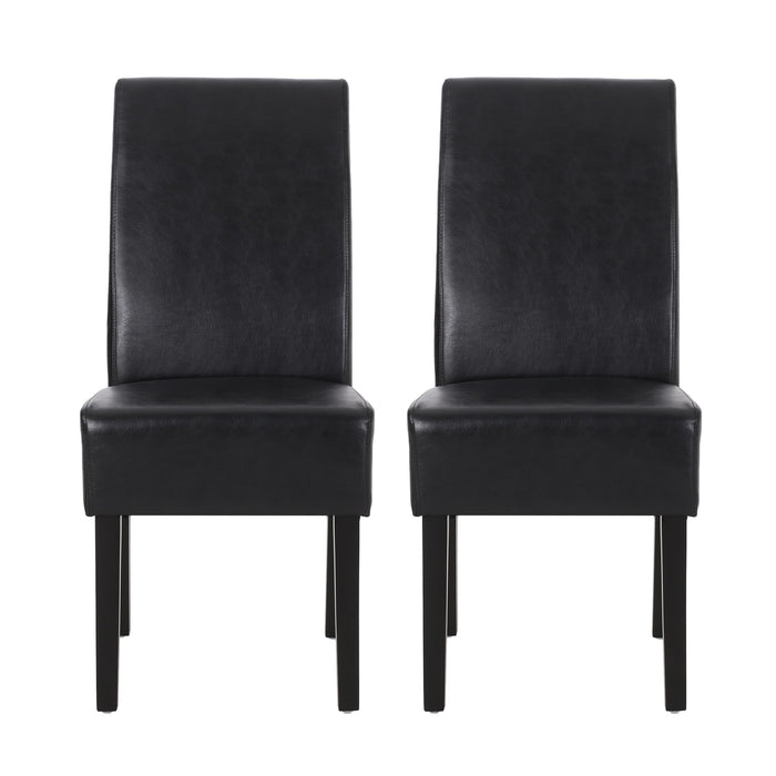 Contemporary Dining Chair With Rubberwood Legs (Set of 2)