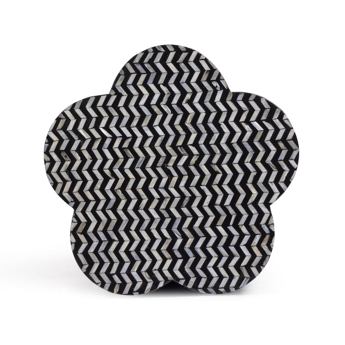 Mother Of Pearl Shell Side Table - Truffle