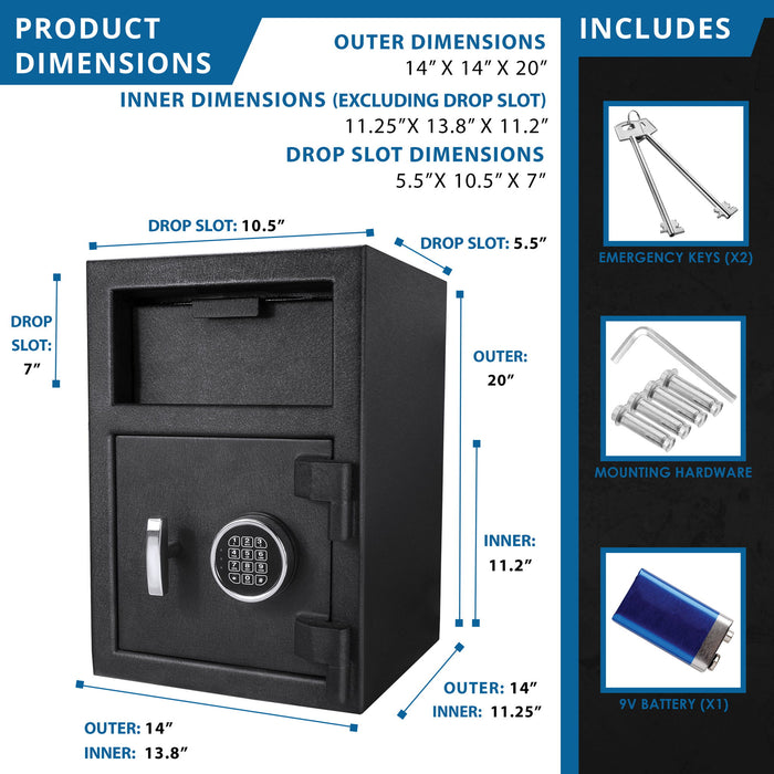 Solid Steel Keypad Depository Safe