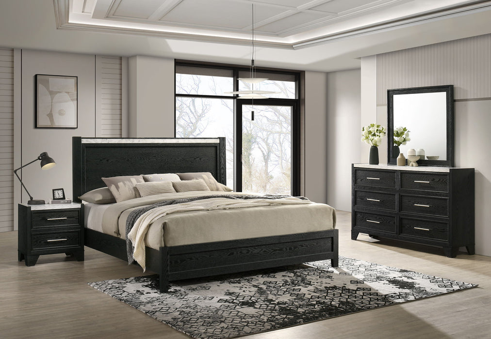 Lamar - Dresser & Mirror- Black