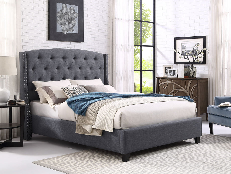 Eva - King Bed - Gray