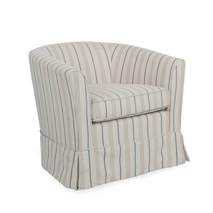 Zeniqua - Upholstered Velvet Swivel Chair With Loose Cover