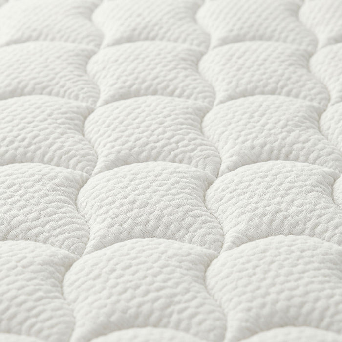 6" Medium Feel Comfort Foam Mattress With Textured Quilted Cover - White - Twin