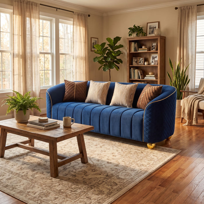 Sofa With Metallic Accents