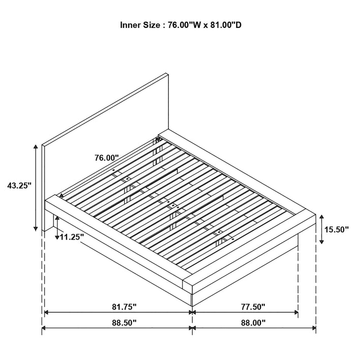 Tokyo - LED Panel Bed With Structured Headboard