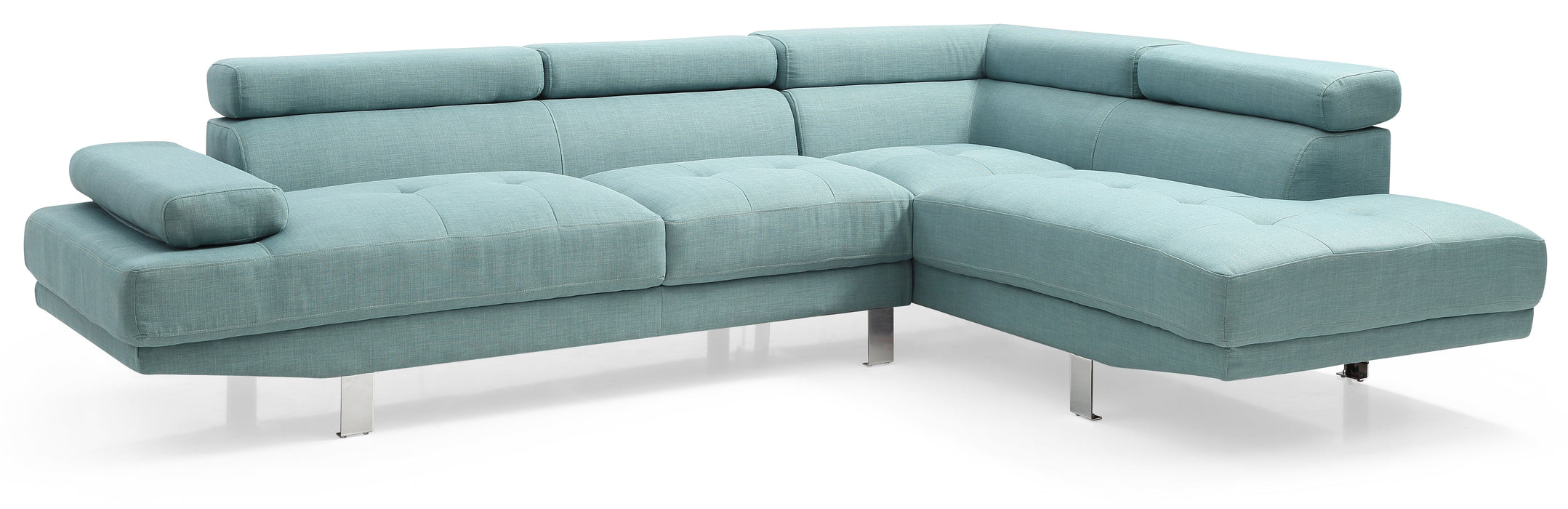 Glory Furniture Riveredge Sectional (2 Boxes), Teal
