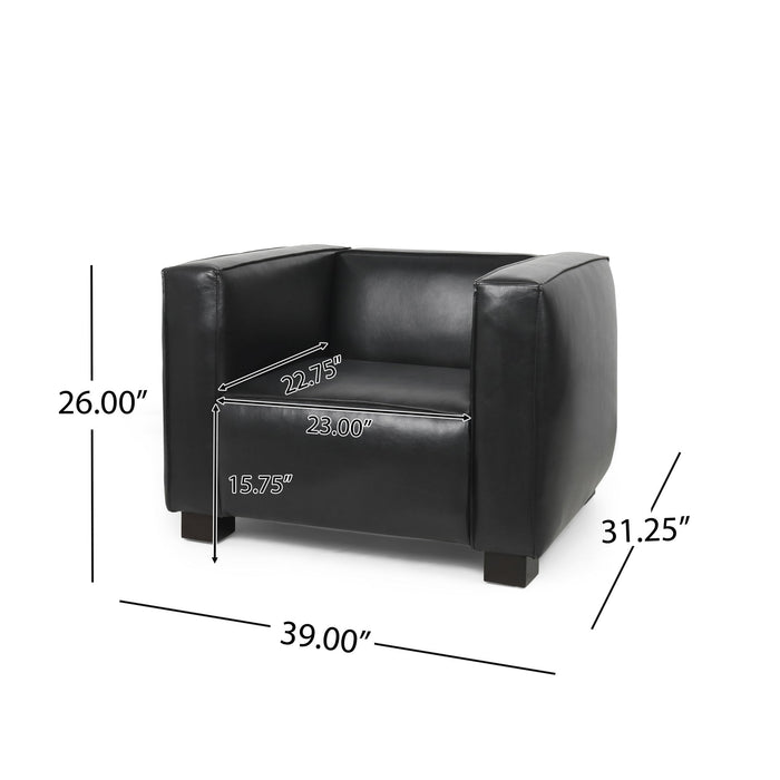 Vortexia - Club Chair With Tuxedo Design