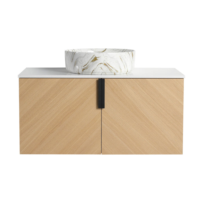 Wall Mounted Bathroom Vanity & Art Sink