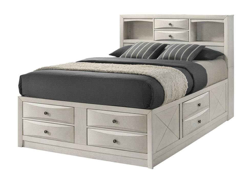 Emily - King 5 Piece Bedroom Set - White