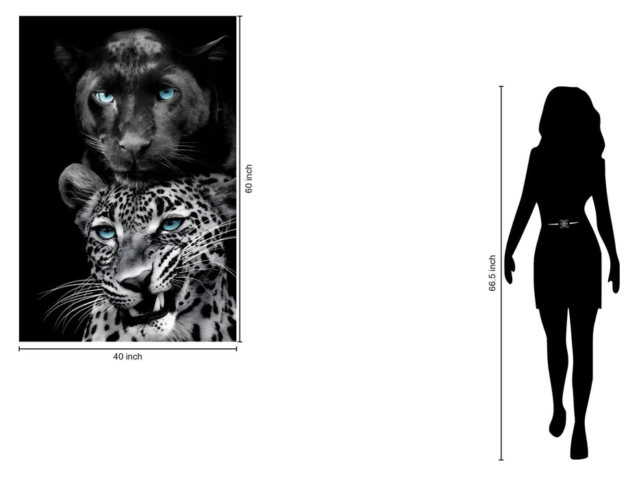 Azure Gaze Duo - 40" x 60" Framed Wall Art