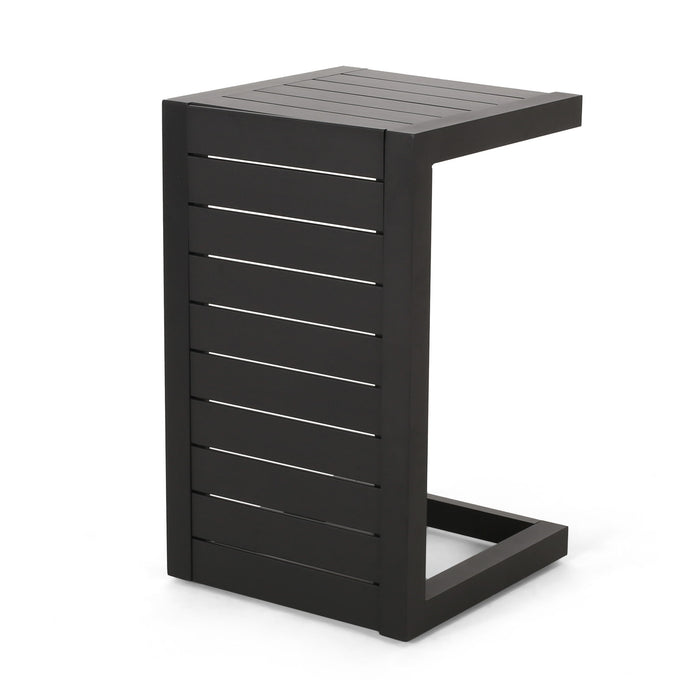 Aluminum Outdoor C - Shaped Side Table For Patio
