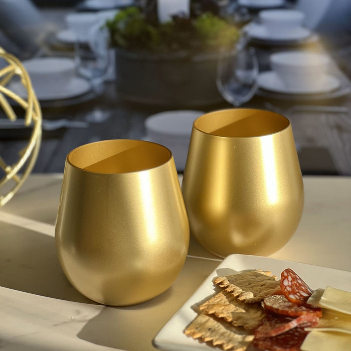 Leadingware Plastic Wine Glasses (Set of 4)