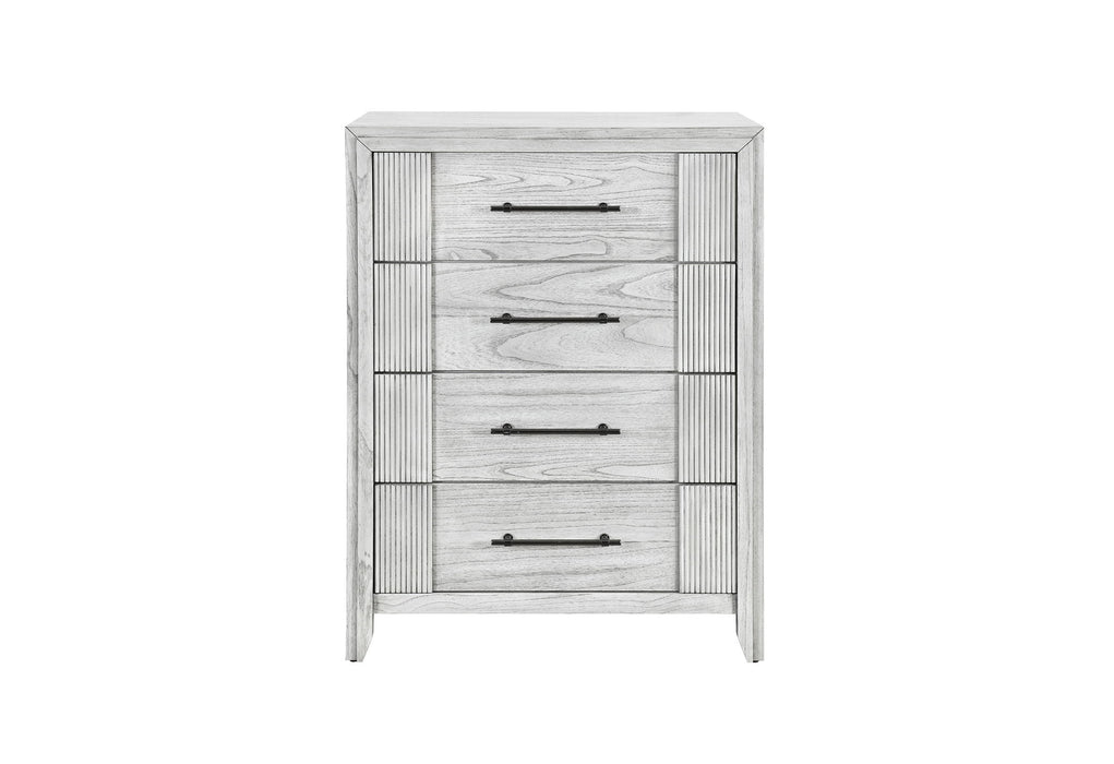 Elsie - 5 Piece King Bedroom Set - Light Gray