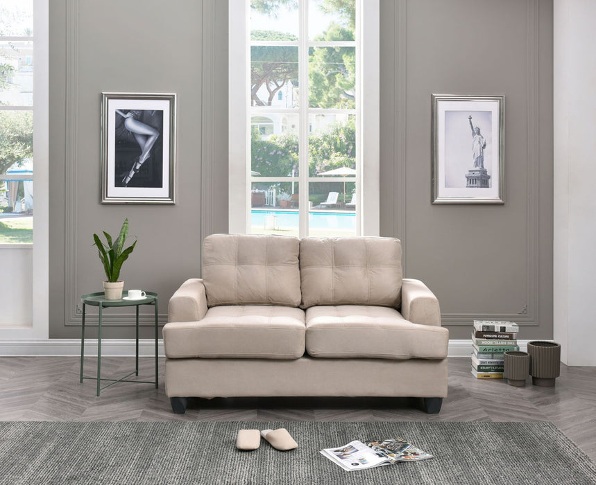 Glory Furniture Sandridge Loveseat, White - Microfiber